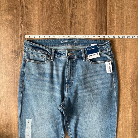 NEW Old Navy High-Waisted OG Straight Ankle Jeans Sz 14 - Picture 8 of 13